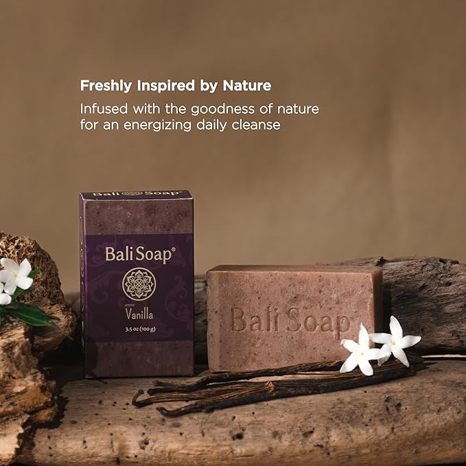 Bali Soap Premium Natural Soap Gift Set - 6 Handcrafted Bars with Botanical Extracts, Vegan Cold Process Soap, Moisturizing & Nourishing