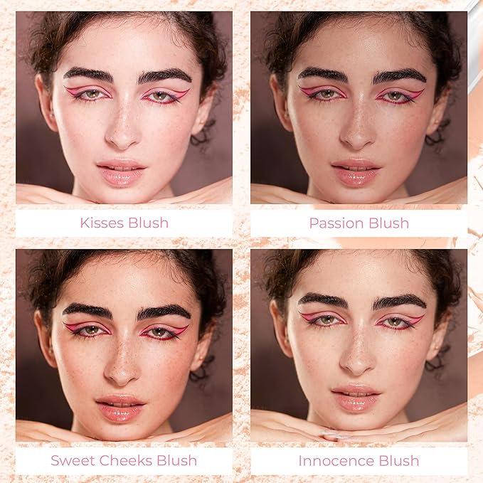 (20gms) Innocence Shade Blush by SweetFace Minerals, Peachy Pink for Cheeks, Highlighter for Peachy Glow, Waterproof Matte Finish Make up Blush for Girls, Blusher for Cheeks