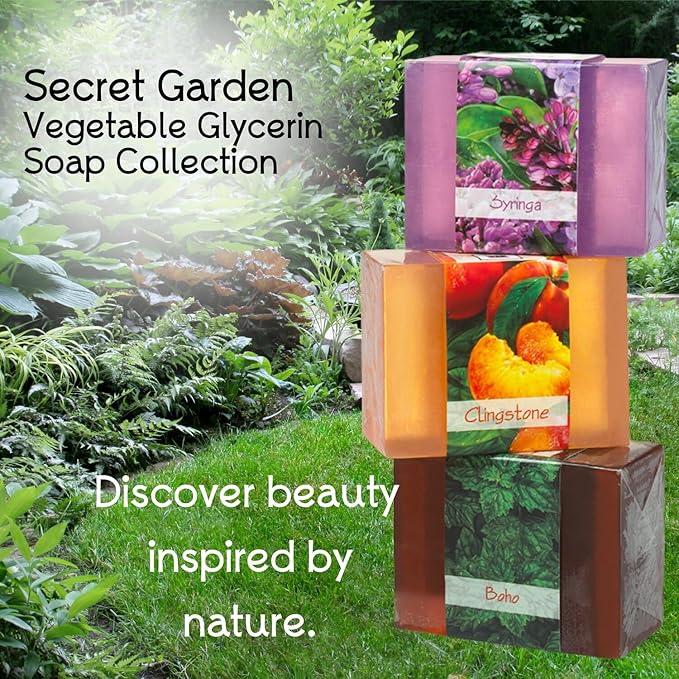 Glycerin Bar Soap Set of 3#9 - Natural, Vegan-Friendly, Hypoallergenic - Moisturizing and Hydrating with 100% Vegetable Glycerin - Sulfate-Free, Paraben-Free, Chemical-Free - 4.5 oz Each