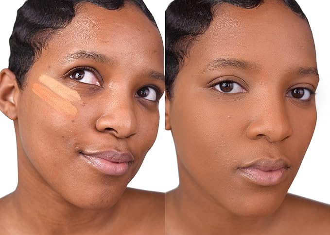 The Good Mineral Loves-You-Back 3in1 Mineral Powder Foundation (CARAMEL 3) | Designed for acne-prone, sensitive skin for Natural Coverage with calming Zinc Oxide + Kaolin Clay | Vegan + Cruelty Free