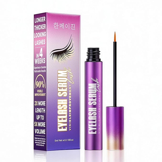 Eyelash Growth Serum with Advanced Formula to Boost Longer Fuller and Thicker Lashes and Eyebrows - Gentle & Vegan for Sensitive Eyes, Cruelty-Free