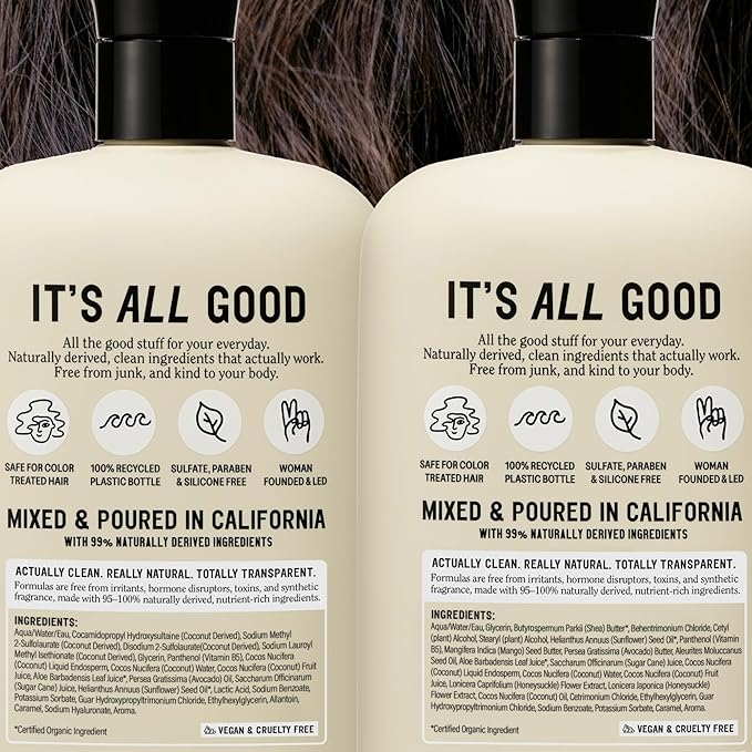 California Naturals Vanilla Bloom Shampoo & Conditioner Set, Natural, Vegan, Cruelty, Silicone, Paraben, and Sulfate Free Shampoo, All Hair Types, 20 Fl Oz (Pack of 2)