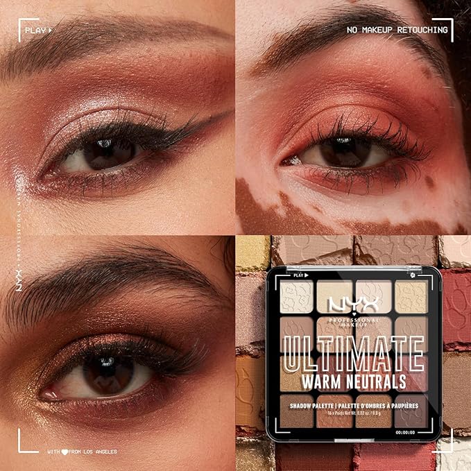 NYX PROFESSIONAL MAKEUP Ultimate Shadow Palette, Eyeshadow Palette - Warm Neutrals