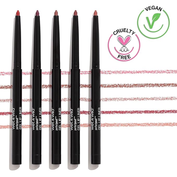 wet n wild Lip Liner, Plum Together, Matte | Retractable | Gel Formula | Pencil Format | Pack of 2