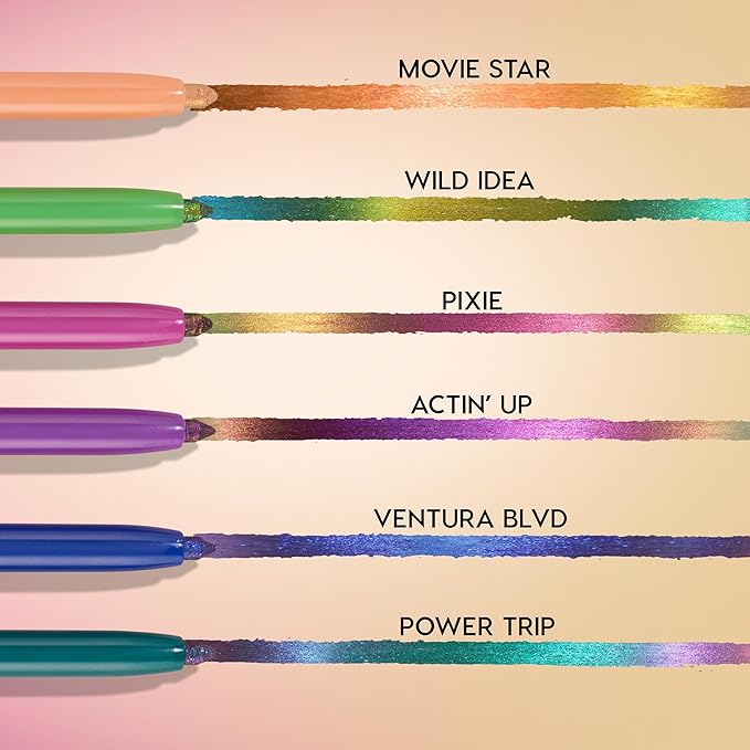 ColourPop Crème Gel Waterproof Chrome Eyeliner - 18HR Wear, Ultra-Pigmented Eyeliner Pencil with Matte & Metallic Finishes - Smudge-Proof, Vegan & Cruelty-Free - Movie Star (0.01 oz)