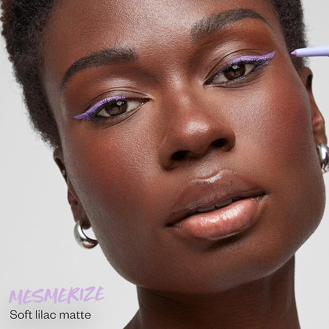 Kosas Soulgazer Gel Eyeliner (Mesmerize) - Waterproof, Smudge-Proof Pen with Hyaluronic Acid - Retractable Eyeliner Pencil with Sharpener & Smudger, Long-Lasting - Soft Lilac Matte