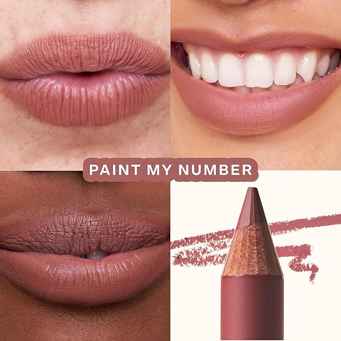 Tower 28 OneLiner - Multi-Use Creamy Lip Liner, Eyeliner & Face Makeup Pencil for Sensitive Skin - Hydrating, Vegan Formula with Shea Butter - Matte, Long-Lasting Finish - Muted Mauve (1 Count)