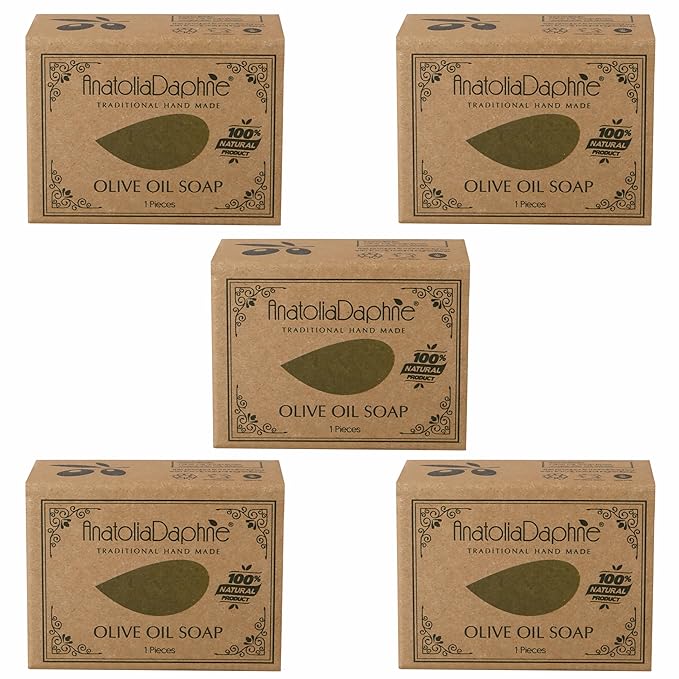 AnatoliaDaphne Olive Oil Soap Bar - Handmade 100% Pure Natural & Vegan 5.3 oz Each Bar
