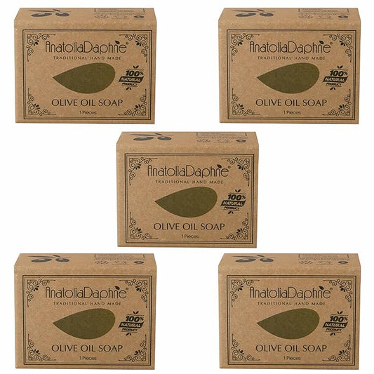 AnatoliaDaphne Olive Oil Soap Bar - Handmade 100% Pure Natural & Vegan 5.3 oz Each Bar