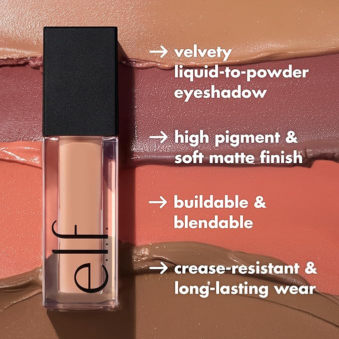 e.l.f. Liquid Velvet Eyeshadow, Crease-Resistant Liquid-to-Powder Eyeshadow For A Rich, Soft-Matte Finish, Vegan & Cruelty-Free, Cable Knit