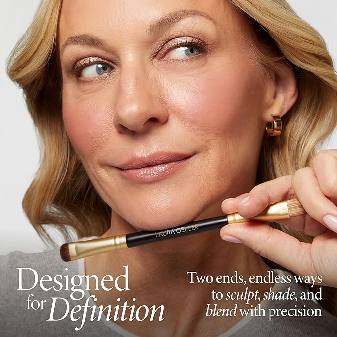 LAURA GELLER NEW YORK Cosmetic Professional Makeup Brushes - Cruelty-Free - 14 Dual-Ended Eyeshadow Brush