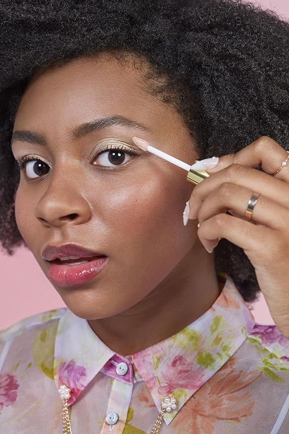 Winky Lux Rose Petal Liquid Eyeshadow, Longwear, Buildable, High-Pigment, Blendable, Crease-Proof, with Hydrating Vitamin E & Mango Seed Butter, Clean Beauty, Cruelty-Free, Vegan, Magnolia Shimmer