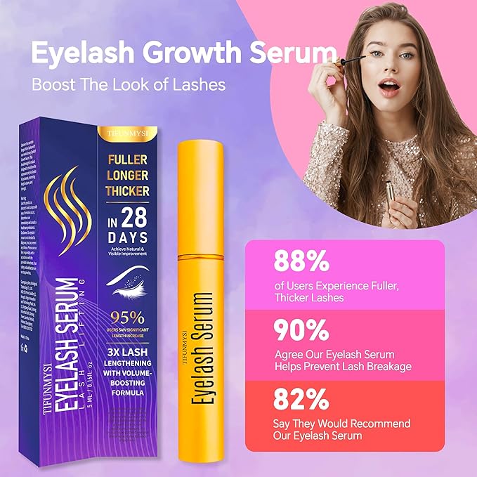 Eyelash Growth Serum – Advanced Lash Serum For Lashes Growth - Boost Longer, Fuller, Thicker Lashes with Root Activating Formula | Vegan & Cruelty-Free | Sensitive Eyes Safe | 5ml