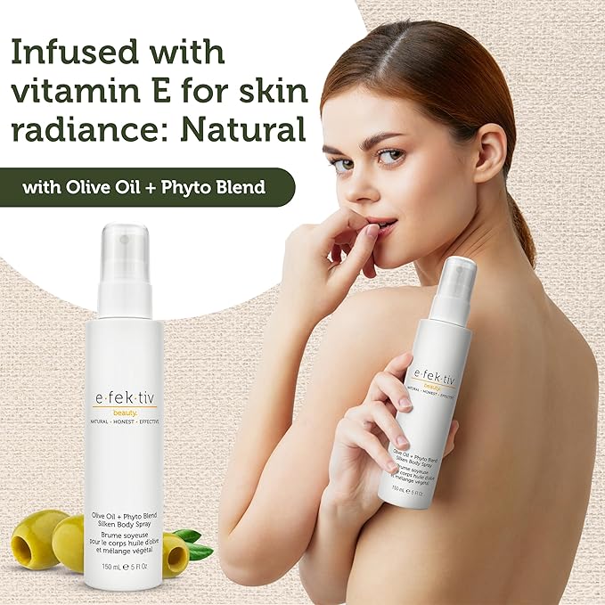 Olive Oil Plus Phyto Blend Silken Body Spray - Everyday Skin Oil - Body Oil After Shower - Deep Moisturizing - Sulfate-free - Vegan - Unisex - 5 oz