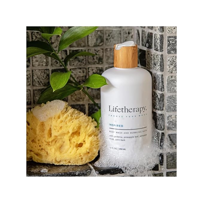 Lifetherapy 3-in-1 Body Wash Bubble Bath & Hand Wash – Inspired | Clean Skin-Loving Formula | Vegan & Gluten Free | Nourishing & Revitalizing | Free From Parabens, Sulfates & Phthalates 12oz
