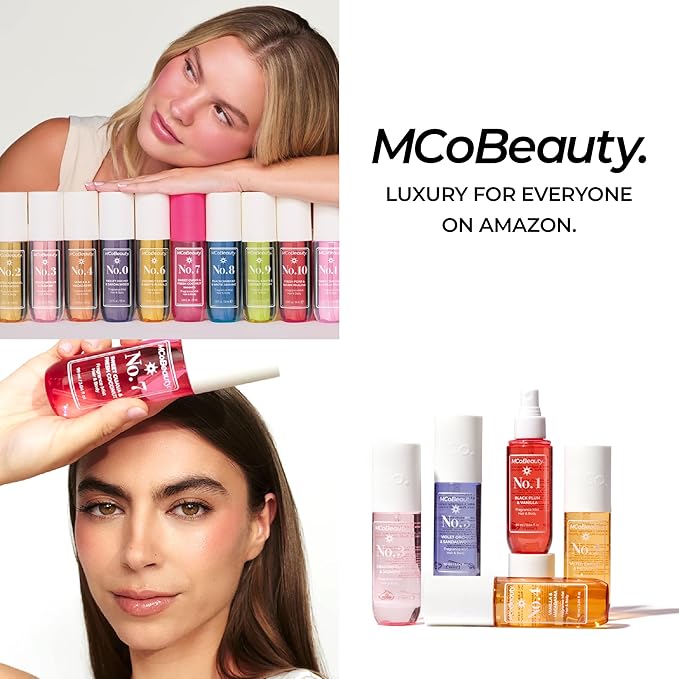 MCoBeauty - Fragrance Mist No. 7 - Light Body Mist and Hair Perfume with Sweet Guava & Fresh Coconut, Fruit Scent with Tropical Notes - Vegan, Cruelty Free - Gifts for Women, Feminine Spray - 90ml