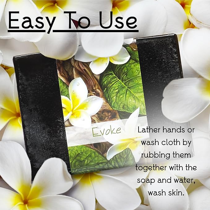 Glycerin Bar Soap Evoke Scent - Natural, Vegan-Friendly, Hypoallergenic - Moisturizing and Hydrating with 100% Vegetable Glycerin - Sulfate-Free, Paraben-Free, Chemical-Free - 4.5 oz