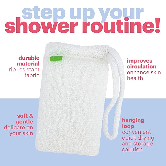 Scrubber Body Brush by Afterspa, Bath Scrubber for Body, Shower Brush, Back Loofah, Body Brush Exfoliator, Vegan and Cruelty Free