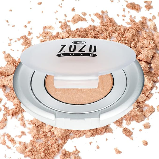 Zuzu Luxe Mineral Eyeshadow (Casino - Soft Peach/Warm Shimmer), Richly pigmented, velvety smooth formula. Natural, Paraben Free, Vegan, Gluten-free, Cruelty-free, Non GMO, 0.07oz