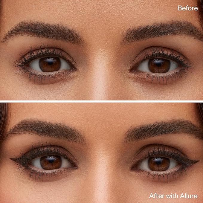 Kosas Soulgazer Gel Eyeliner (Allure) - Waterproof, Smudge-Proof Pen with Hyaluronic Acid - Retractable Eyeliner Pencil with Sharpener & Smudger, Long-Lasting - Dark Brown Matte