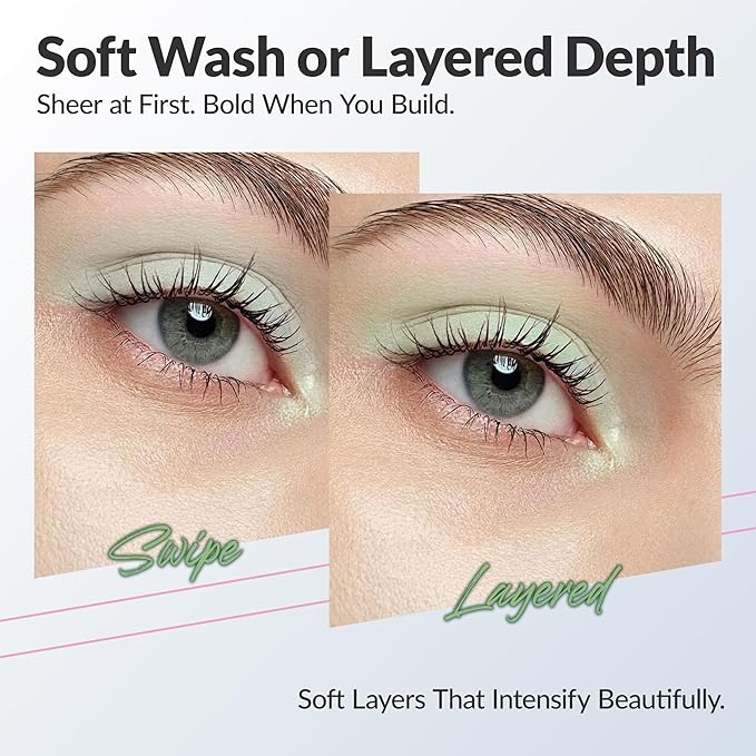 BEPHOLAN Green Liquid Eyeshadow With Subtle Shimmer.Waterproof,Long-Lasting, Neutral Naked Smooth Creamy Eyeshadow Lightweight(Bali Rain 03#)