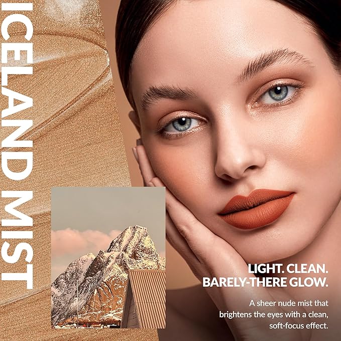 BEPHOLAN Nude Liquid Eyeshadow With Subtle Shimmer.Waterproof,Long-Lasting, Neutral Naked Smooth Creamy Eyeshadow Lightweight(Iceland Mist 06#)