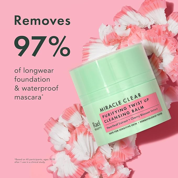 Rael Miracle Clear Facial Cleanser – Makeup Remover, Face Wash for Women, Korean Skin Care (Cleansing Balm, 1.69 fl. oz)