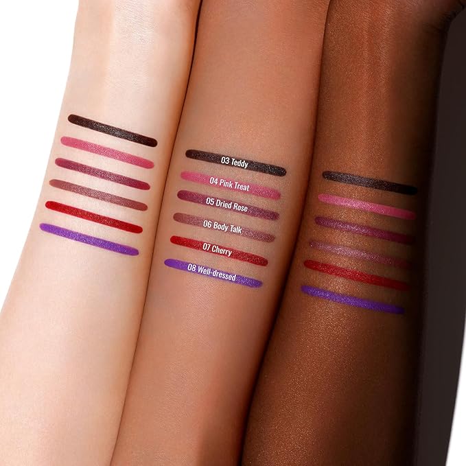 Oulac Matte Purple Lip Liner Pencil, Waterproof Retractable Lipliner Crayon, Smooth and Creamy Long Wearing Lip Makeup, Contour Your Lips, Vegan Beauty, 08 Well-dressed