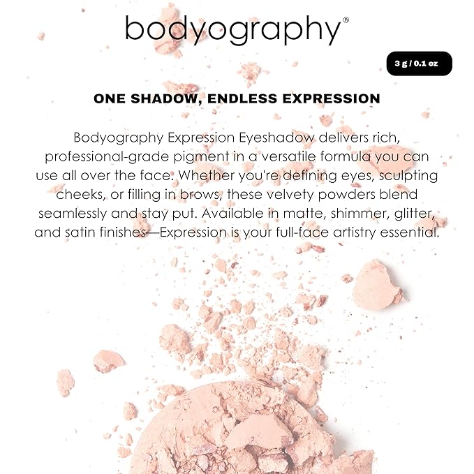 Bodyography Expressions Eye Shadow – Truffle (Dark Brown (Matte)), Multi-Functional, Long-Wearing Powder for Eyes, Cheeks & Brows, Buildable, Silky Finish, Vegan, Talc-Free