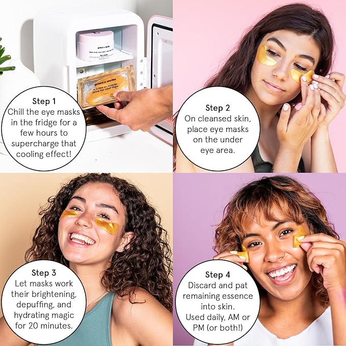 grace & stella Award Winning Under Eye Mask - Gifts for Women - Reduce Dark Circles, Puffy Eyes, Wrinkles, Under Eye Patches - Birthday, Bachelorette Party Favors - Vegan Self Care (24 Pairs, Pink)