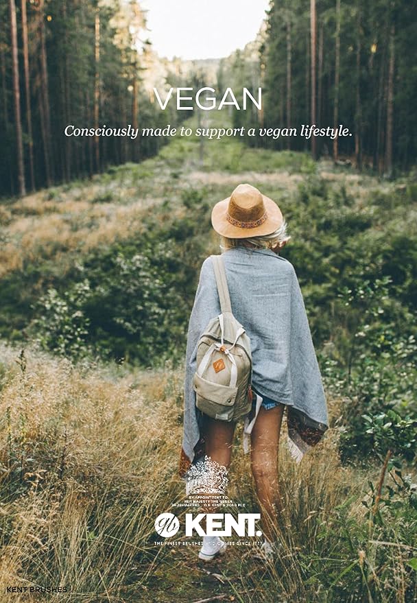 Kent V07 Vegan Boar Bristle Hair Brush, Large Organic Hair Brush for Smoothing and Boosting Shine, Eco Friendly Paddle Brush Ideal for All Hair Types