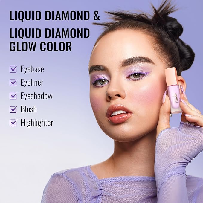 Oulac Eyeshadow Liquid Eyeshadow Multi-Usage Liquid Glitter Eyeshadow&Eyeliner Highly Pigmented, One-Swipe Coverage Long Lasting with No Creasing Formula Vegan&Cruelty-Free