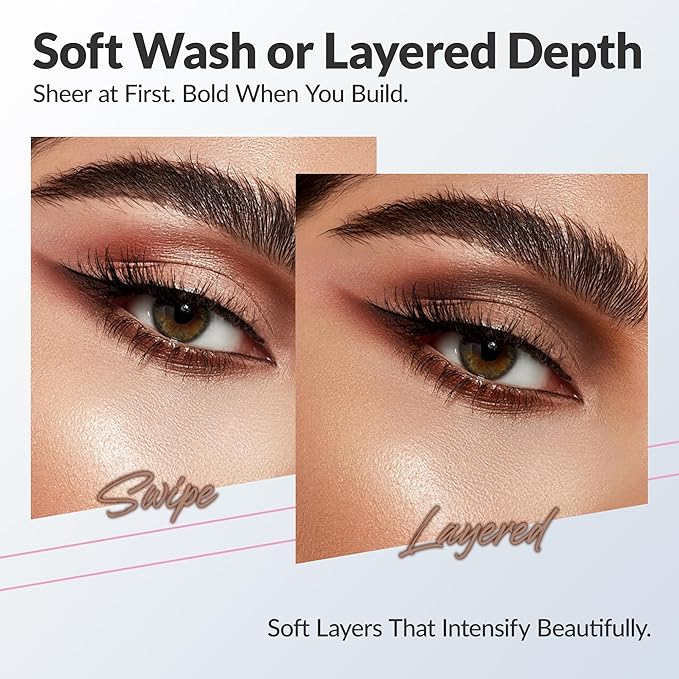 BEPHOLAN Brown Liquid Eyeshadow With Subtle Shimmer Waterproof,Long-Lasting, Neutral Naked Smooth Creamy Eyeshadow Lightweight Crease-Resistant Liquid-to-Powder Eye Shadow(Sahara Dusk 05#)