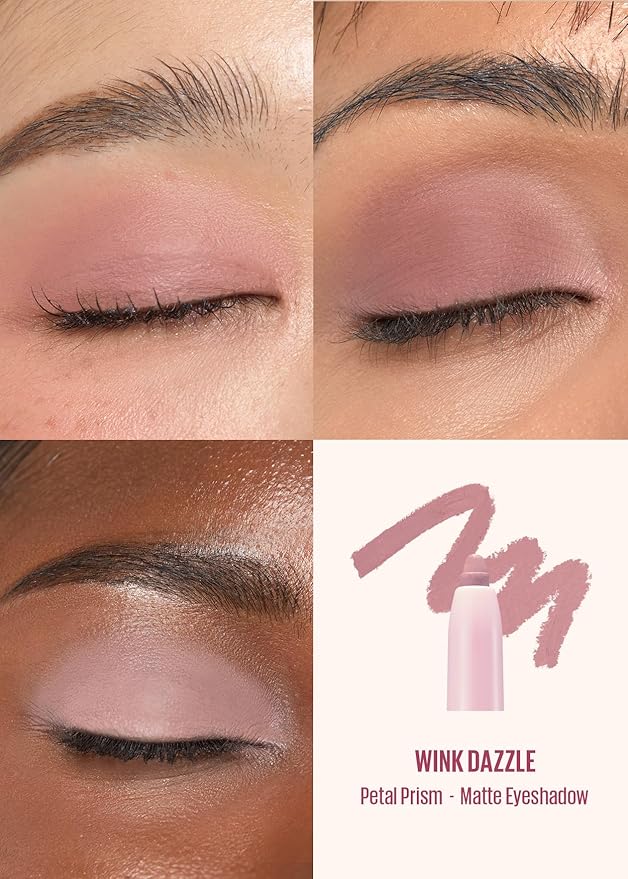 Kaja Eyeshadow - Wink Dazzle 05 Petal Prism (Matte) | Glitter, Smudge Proof, Creamy Formula, Vegan, Cruelty-Free, Creamy, Blendable, High Pigmentation Shimmer Stick, Long Lasting, Waterproof