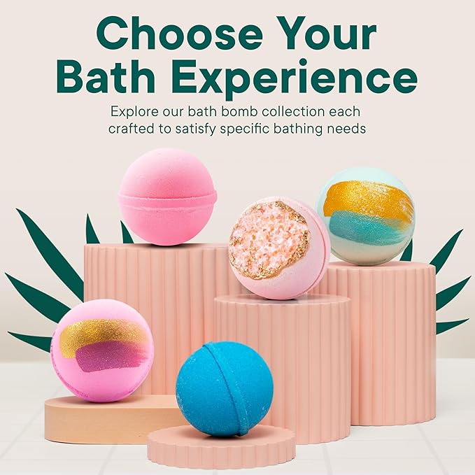 Latika Pink Classic Bath Bomb Princess - Jasmine, Citrus Peel, Ginger Tea, and Nutmeg (3 Pack)
