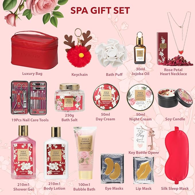 36Pcs Mothers Day Gifts for Women - Luxury Bath and Body Gift Set Spa Gift Set for Women Beauty Care Kit | Gift for Christmas, Birthday, Valentines Day Gifts for Her Wife Perfect for Travel