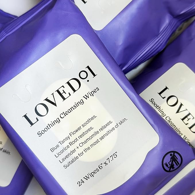 Loved01 Face & Body Salicylic Acid Cleansing Wipes, John Legend Skincare, Oil Free, No Rinse, Green Tea Extract, Blemish Prone Skin, Lavender Scent, On the Go, Vegan & Cruelty-Free, 3-Pack,72 Wipes
