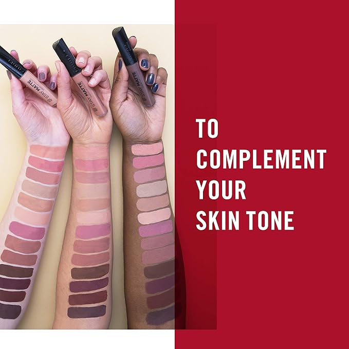 Rimmel London Stay Matte Liquid Lip Color with Full Coverage Kiss-Proof Waterproof Matte Lipstick Formula that Lasts 12 Hours - 703 Vanilla Lovin, .21oz