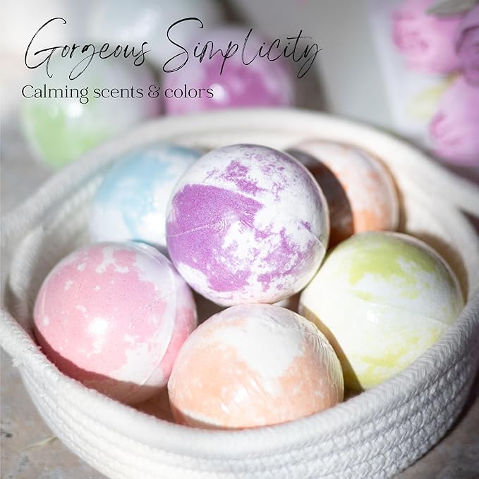 EvolutionUSA Mother’s Day Bath Bombs for Women – 12 Beautiful Bath Bombs for Mom, Thoughtful Mother’s Gift of Luxury & Relaxation, Gorgeous Bath Balls Set, Lush Aramotherpy Bathbombs, Gift Set Women