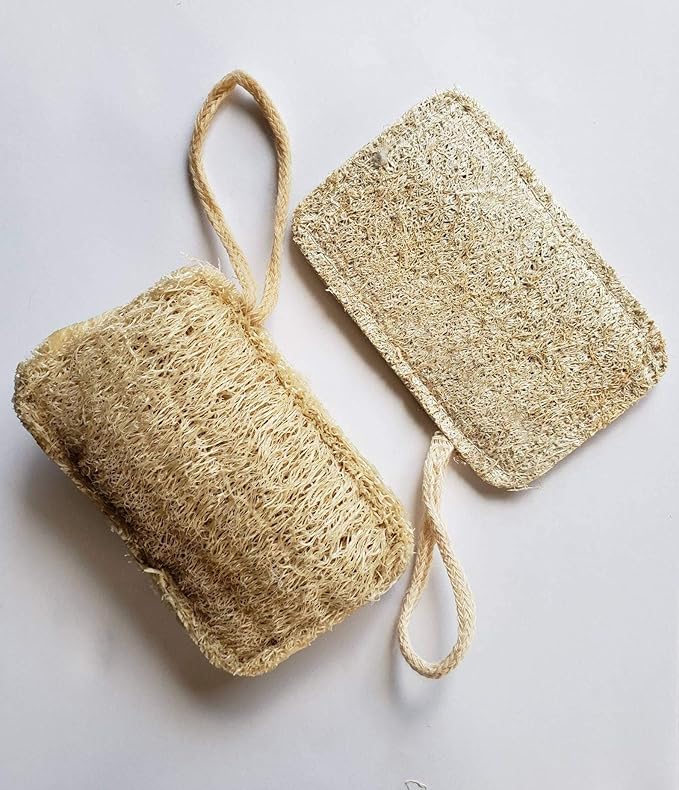 Liquid Bath Bombs and Loofah Sponge Gift Set | Sampler of 5 Luxurious Scents | Organic | Vegan | Handmade | Holiday | Christmas | Birthday | For Him and Her