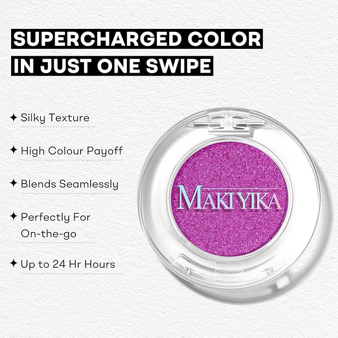 MAKI YIKA Purplish Red Hot Pink Crème Eyeshadow Single, Shimmer Purple Red Pink Cream Eye Shadow palette for Women, Color Stay Long Lasting Waterproof Eye Makeup Monochrome Eyeshadows,#21