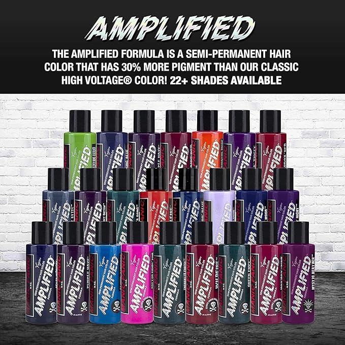 MANIC PANIC Virgin Snow Amplified Semi-Permanent Blue Tinted Hair Coloring - Eliminate Brassy Tones, Vegan, PPD & Ammonia-Free for Women & Men (2PK)