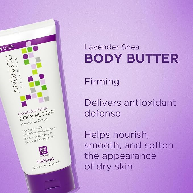 Andalou Naturals Body Butter Frmng Lvndr Shea, 8 oz