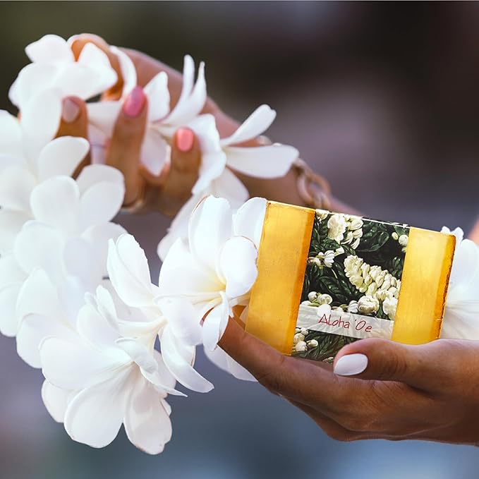 Glycerin Bar Soap Aloha 'Oe Scent - Natural, Vegan-Friendly, Hypoallergenic - Moisturizing and Hydrating with 100% Vegetable Glycerin - Sulfate-Free, Paraben-Free, Chemical-Free - 4.5 oz