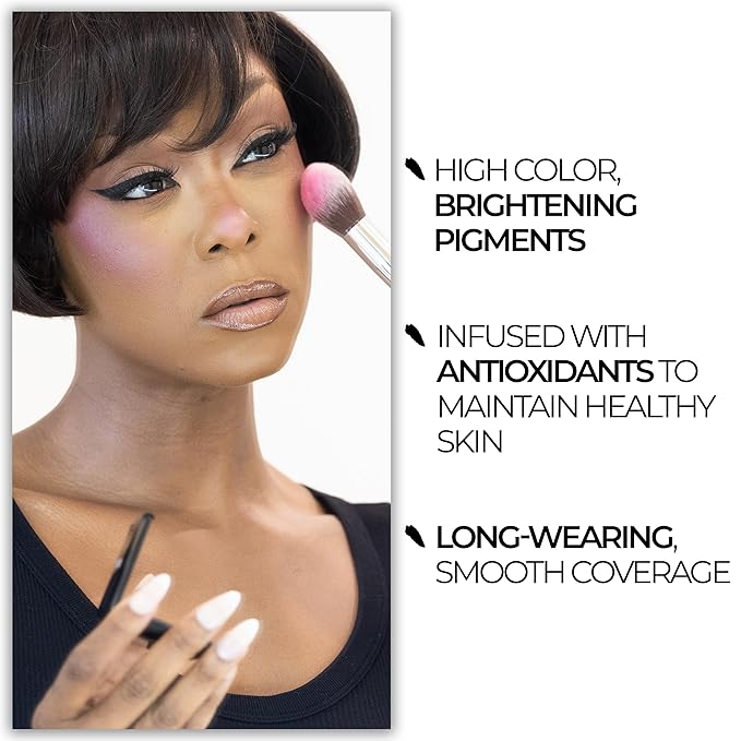 Blush Rush (Super Fuchsia) - Powder Blush for Cheeks & Face with High Pigments for Shiny, Healthy Natural Finish – Buildable, Sweat Proof & Vegan