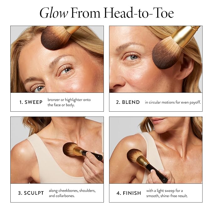 LAURA GELLER NEW YORK Cosmetic Professional Makeup Brushes - Cruelty-Free - Classic Bronzer Brush