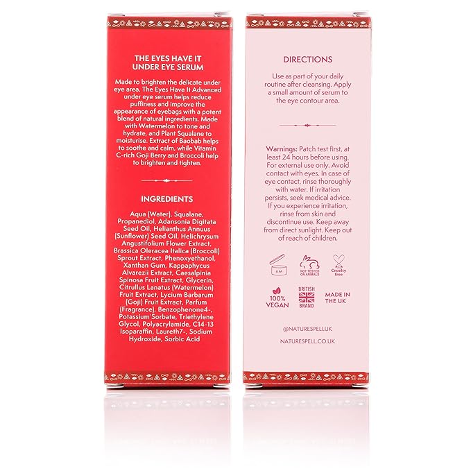 Nature Spell Eye Serum, Infused with Watermelon & Goji Berries, For All Skin Types, Vegan, 1 Fl Oz