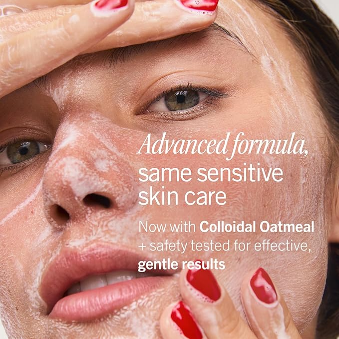 First Aid Beauty Ultra Gentle Cream-to-Foam Pure Facial Cleanser – Makeup Removing Face Cleanser - Face Wash with Colloidal Oatmeal & Glycerin, for Sensitive, Acne & Blemish-Prone Skin, 6 oz