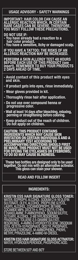 Kristin Ess Hair Gloss in Chocolate Cosmo Dark Golden Brown - 4 Wk Semi Permanent Hair Color for Women - Chocolate Brown Color Depositing Conditioner & Toner for Vibrant Color + Shine - Hair Dye Glaze