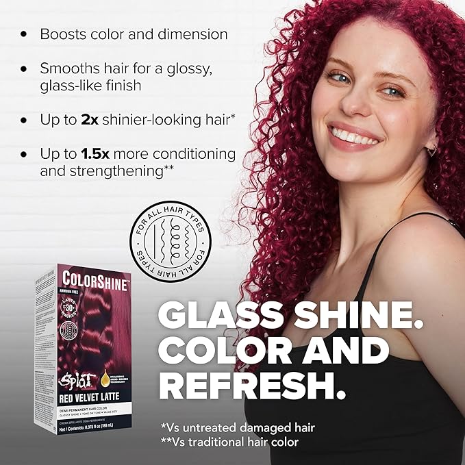 Splat ColorShine Demi-Permanent Hair Color, Red Velvet Latte